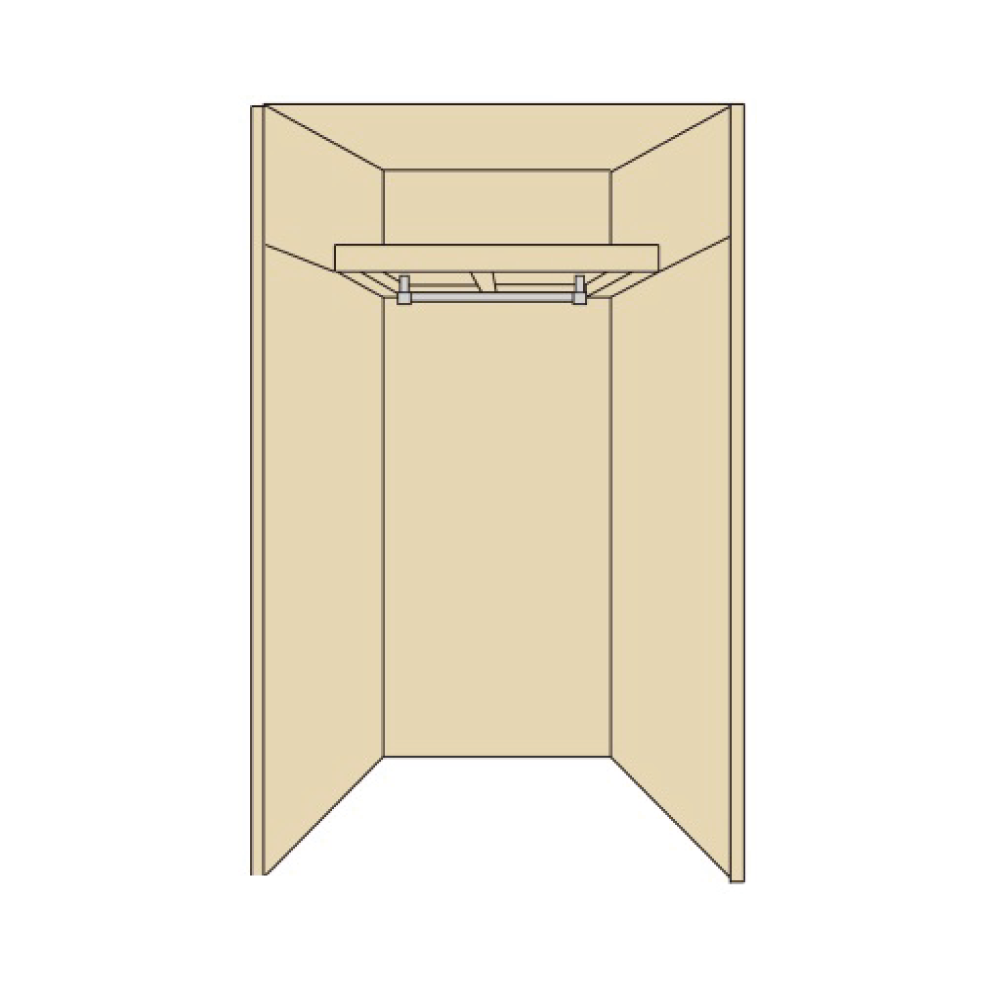 株式会社ウッドテックnet事業部同舟 Arvoクローゼット収納セット 3尺 高24 奥910 幅910mm
